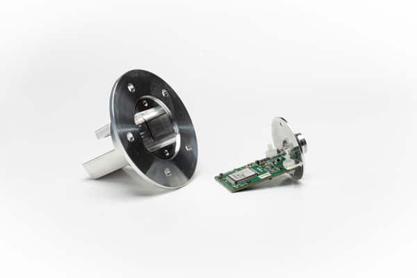 Machined flange with sender board